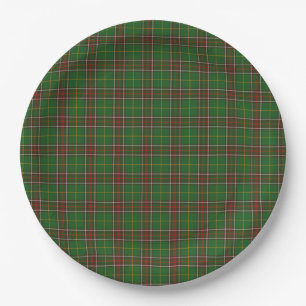 Papierplatte Neufundland Tartan kariert Pappteller