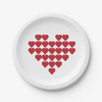 Papierplatte Niedlich Hearts Romantische Geburtsta Pappteller
