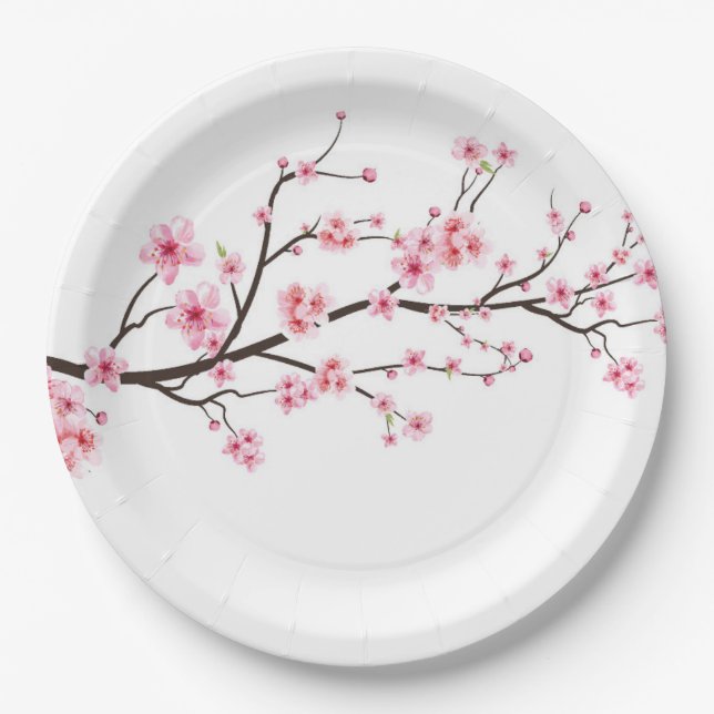 PAPIERPLATTE: SAKURA BLOSSOME PAPPTELLER (Vorderseite)