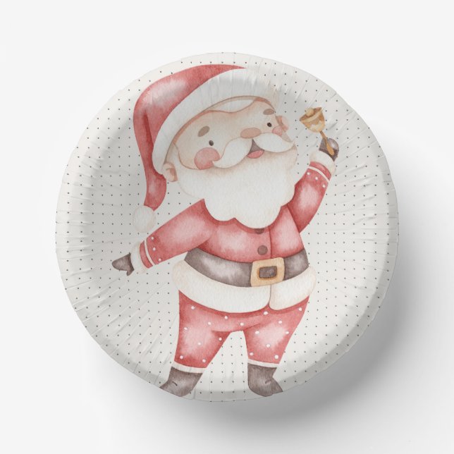 Papierplatte Santa Pappteller (Vorderseite)