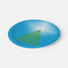 Papierplatte - Tree mit Star Pappteller