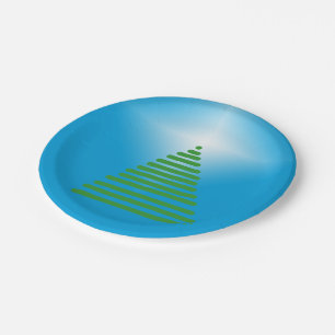 Papierplatte - Tree mit Star Pappteller