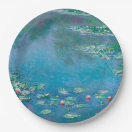 PAPIERPLATTE: "WASSERLILIEN" NACH MONET PAPPTELLER