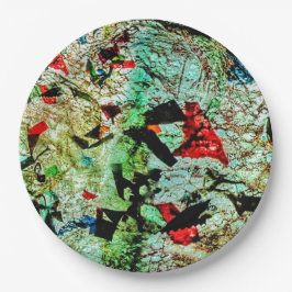 Papierplatte weiß abstrakte Textur nachhaltig Pappteller