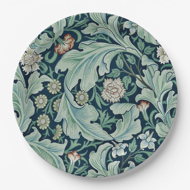 PAPIERPLATTE : WILLIAM MORRIS : FLORALLES DESIGN PAPPTELLER (Vorderseite)
