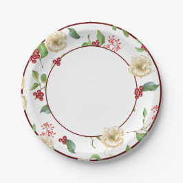 Papierplatten aus Magnolien, Folien und Berries Pappteller