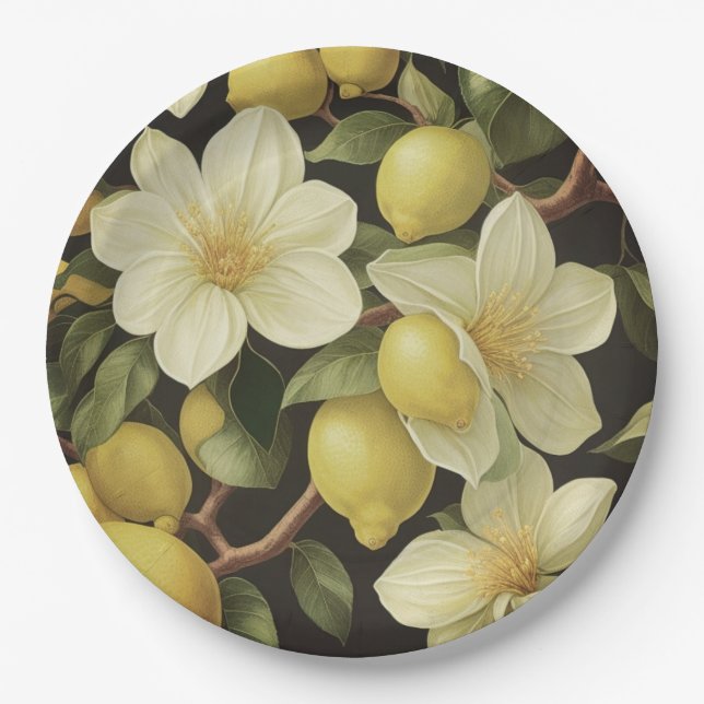 Papierplatten Blumenzähne Hochzeit/Dusche Pappteller (Vorderseite)