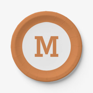 Papierplatten mit individuellem Monogramm Pappteller