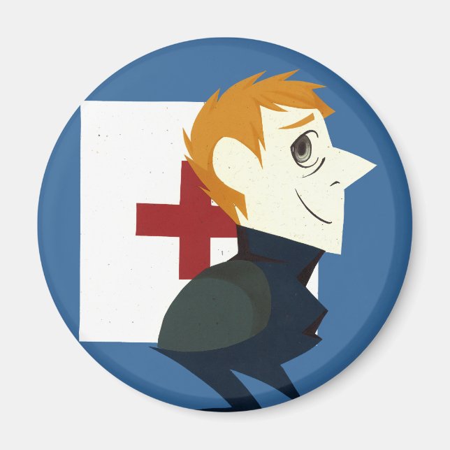 Papierportrait Magnet (Vorne)