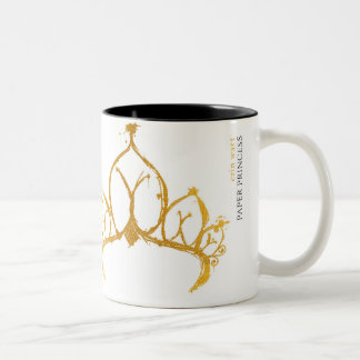 Papierprinzessin-Tasse mit Zitat Zweifarbige Tasse