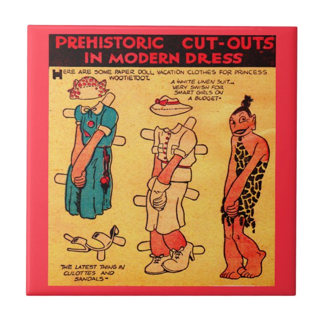 Papierpuppe aus dem Comic der 30er Jahre Prinzessi Fliese (Vorderseite)