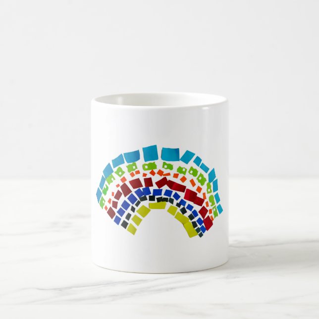 Papierregenbogen Kaffeetasse (Mittel)