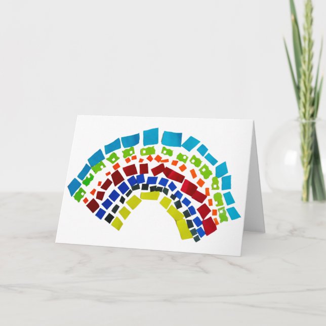Papierregenbogen Karte (Vorderseite)