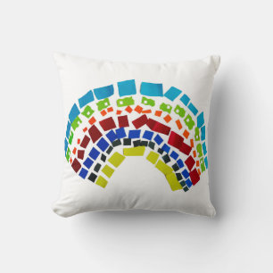 Papierregenbogen Kissen