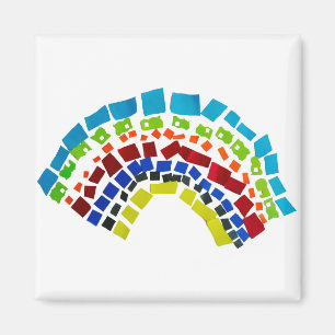Papierregenbogen Magnet