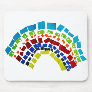 Papierregenbogen Mousepad