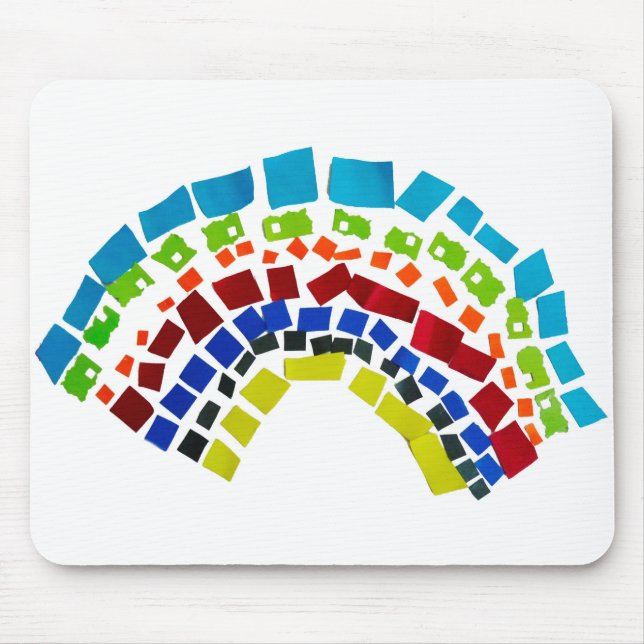 Papierregenbogen Mousepad (Vorne)