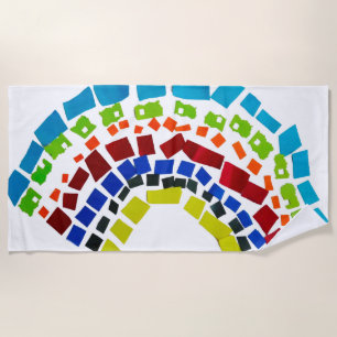 Papierregenbogen Strandtuch
