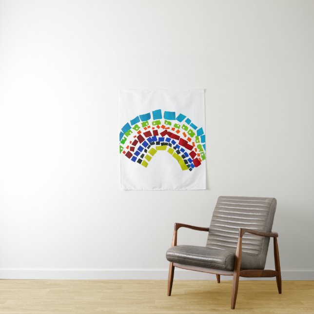 Papierregenbogen Wandteppich (Beispiel)