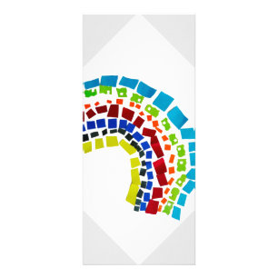 Papierregenbogen Werbekarte