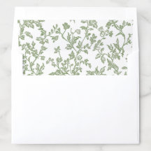 Papiers Timeless Greenery Floral Toile pour Envelo