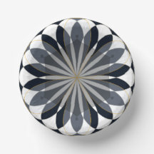 Papierschale, schwarz und goldblättrig