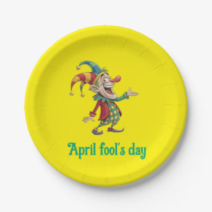 Papierschalen, Aprilscherz-Clown  Pappteller