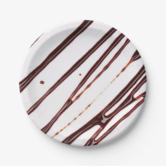 Papierschalen, Schokoladen-Fudge  Pappteller (Vorderseite)
