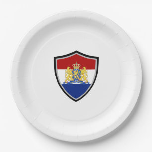 Papierschild Pappteller