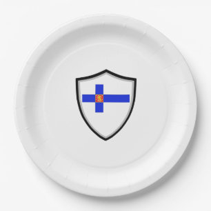 Papierschild Pappteller