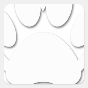 Papierschnitt Dose und Herzform Quadratischer Aufkleber