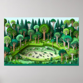 Papierschnitt Poster