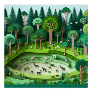 Papierschnitt Poster