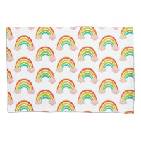 Papierschnitt Regenbogen und rosa Wolken