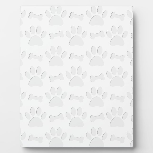 Papierschnitt von Hundeschleifen und Knochenmuster Fotoplatte (Vorderseite)