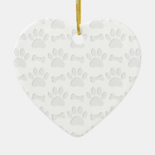 Papierschnitt von Hundeschleifen und Knochenmuster Keramikornament