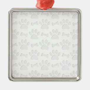 Papierschnitt von Hundeschleifen und Knochenmuster Ornament Aus Metall
