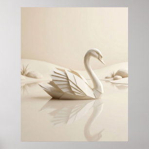 Papierschwan Mirror Lake Poster