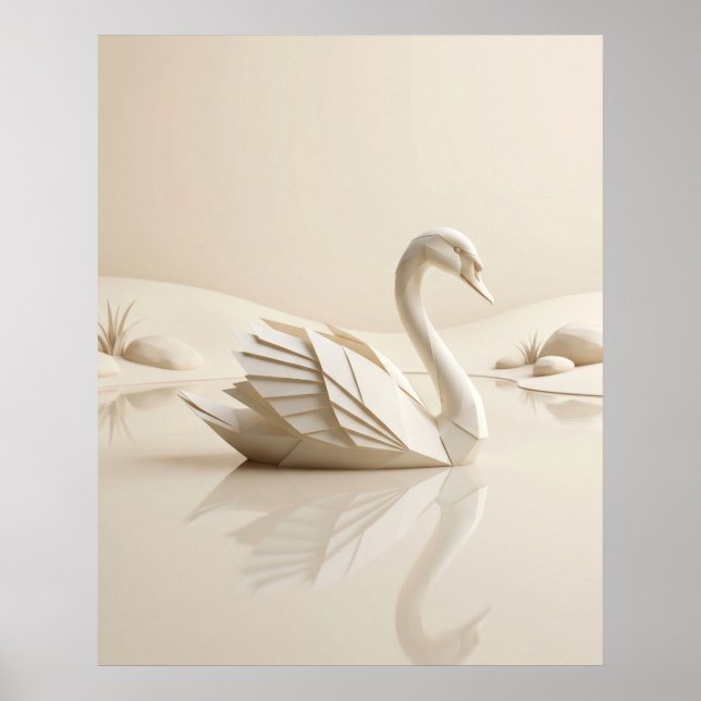 Papierschwan Mirror Lake Poster (Vorne)