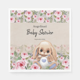 Papierserviette Babydusche mit niedlichem Design.
