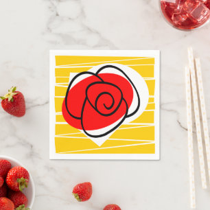 Papierserviette der spanischen Rose
