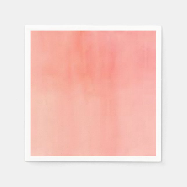 Papierserviette für das Peach Watercolor-Design (Vorderseite)