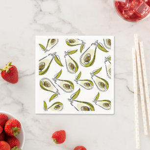 Papierserviette mit Avocado.