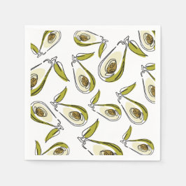 Papierserviette mit Avocado.