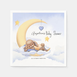 Papierserviette mit niedlichem Hasen.