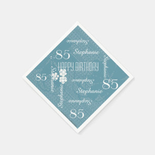 Papierservietten, 85. Geburtstags-Party, blaues Serviette