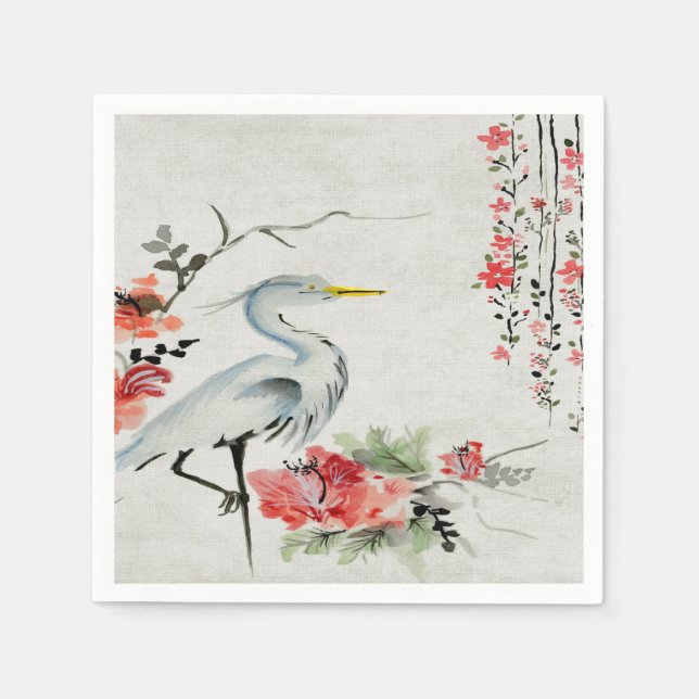 Papierservietten Asiatische Krane-Blume (Vorderseite)