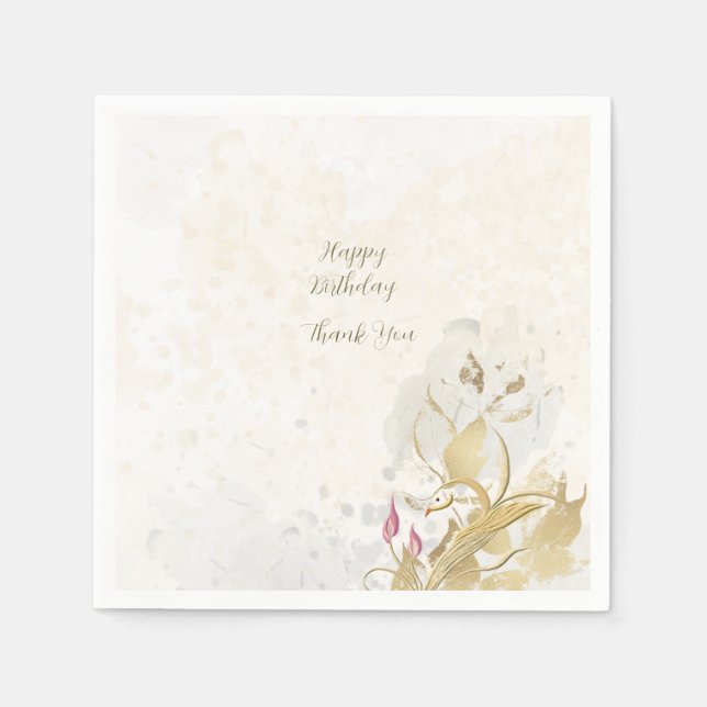 Papierservietten aus weißem, weißem Blätter, rot u (Vorderseite)