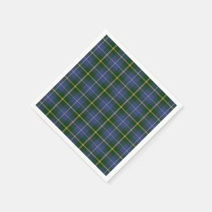 Papierservietten blau Nova Scotia Tartan kariert