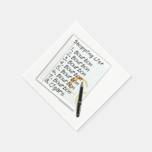 PAPIERservietten - BOURBON-LIEBHABER-EINKAUFSLISTE